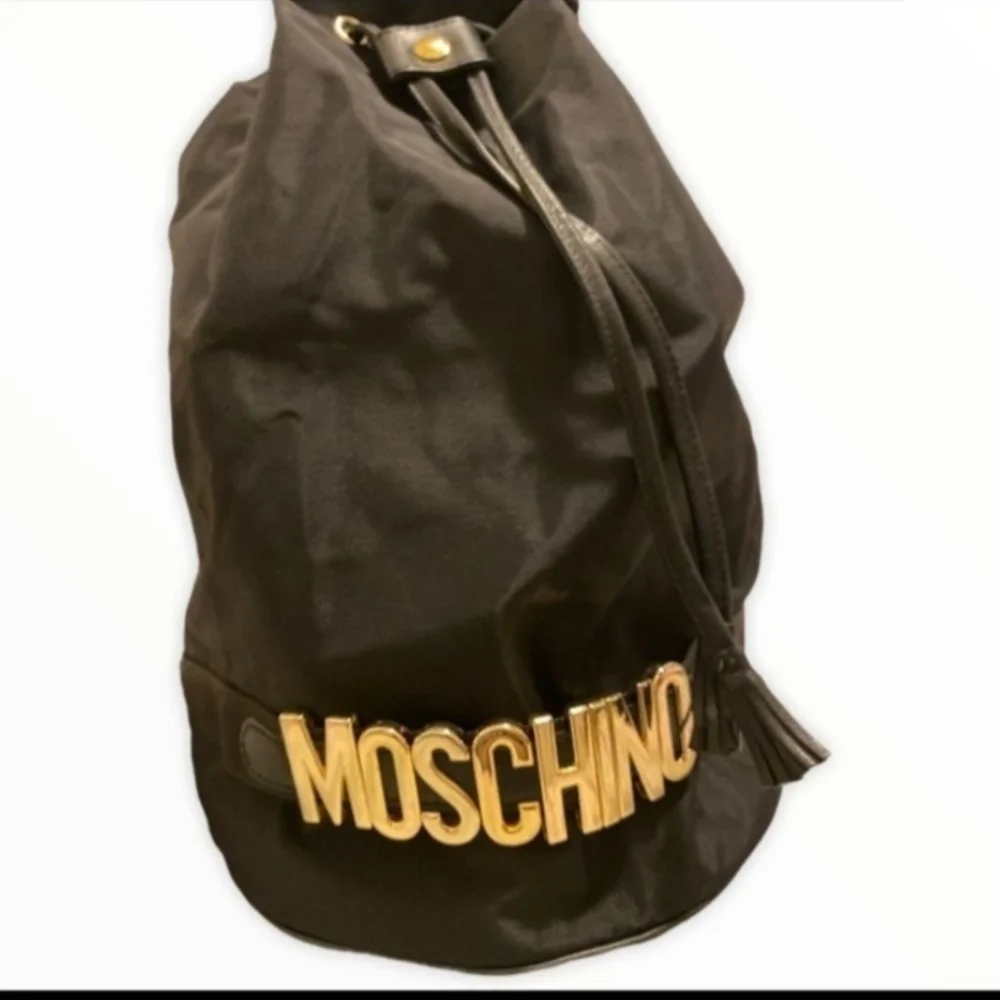 Moschino Black Tote with Gold Lettering - Picture 4 of 4